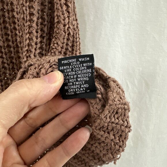 Moon & Madison Brown Knit Vneck Sleeveless Sweater Vest Top Womens Size L Boho - Picture 6 of 6